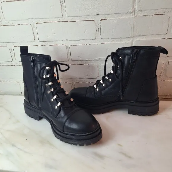 Rare Chabers Women’s Leather Motorcycle Boots Portugal SZ 8/39 Excellent Cond.