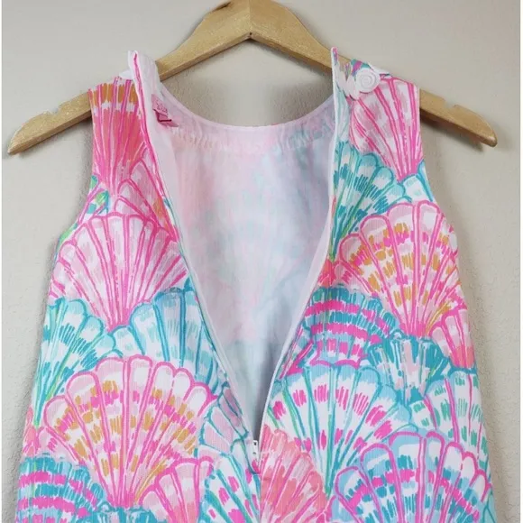 Rare Lilly Pulitzer Cotton Bright Neon Summer Seashell DressOh Shello