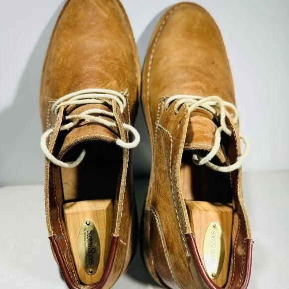 Reaction Kenneth Cole Boots Mens 12 M  Desert Wind Ankle Brown Leather Lace Up