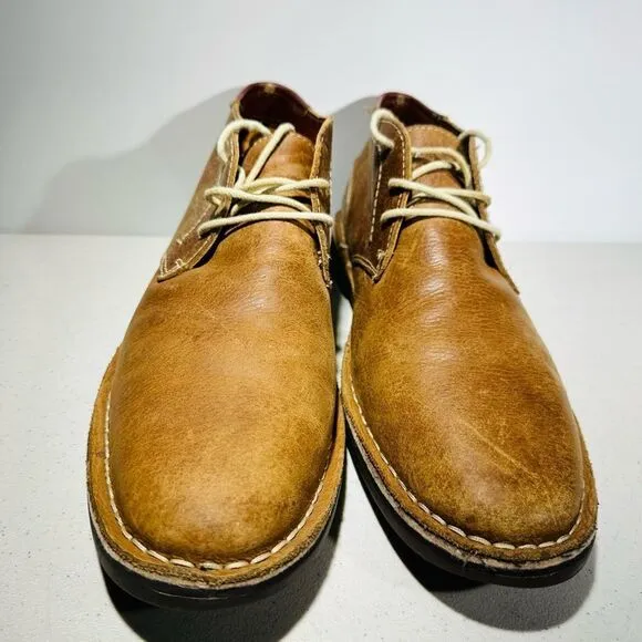 Reaction Kenneth Cole Boots Mens 12 M  Desert Wind Ankle Brown Leather Lace Up