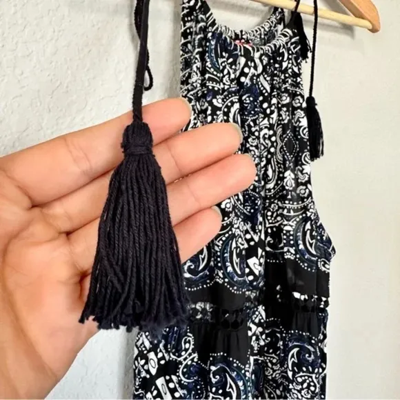 Red Carter Sleeveless Blue Black Cover Up Swim Maxi Dress
