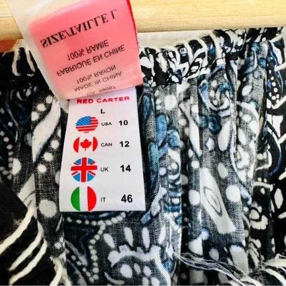 Red Carter Sleeveless Blue Black Cover Up Swim Maxi Dress