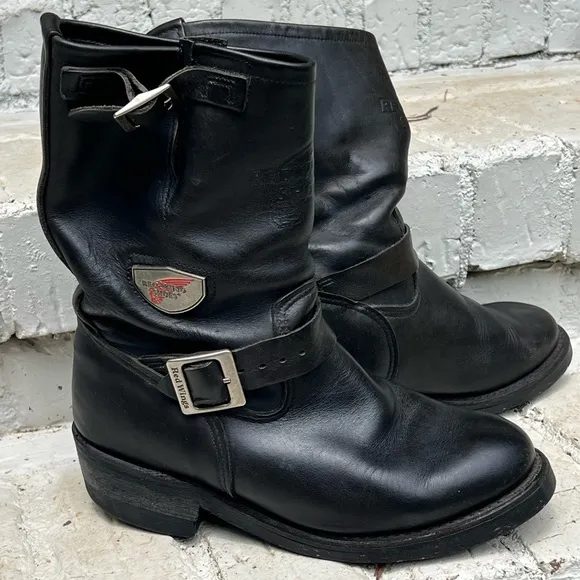 Red Wing 968 Engineer Motorcycle Boots Size 7.5 (Soft Toe) (USA)