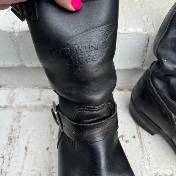 Red Wing 968 Engineer Motorcycle Boots Size 7.5 (Soft Toe) (USA)