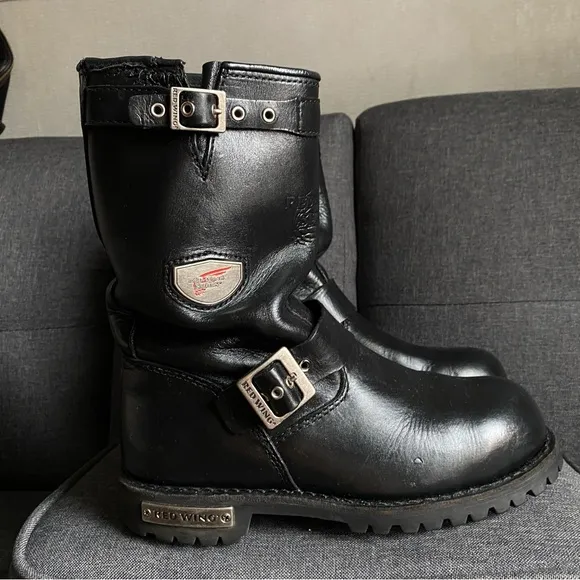 RED WING biker motorcycle leather boots