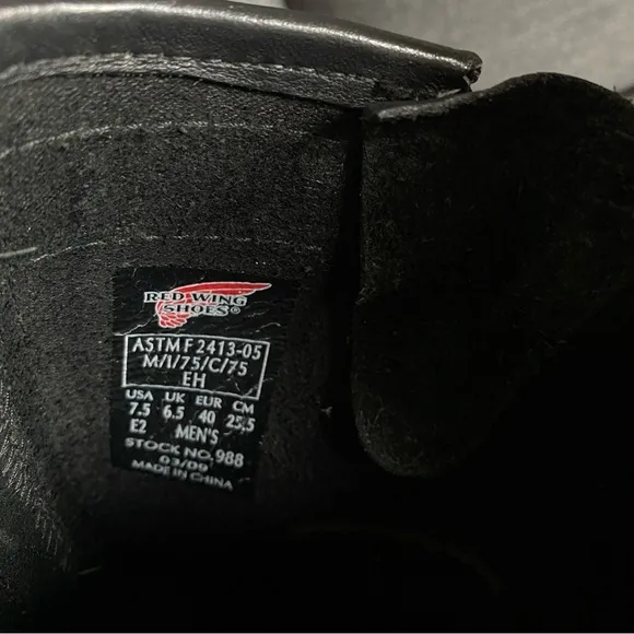 RED WING biker motorcycle leather boots