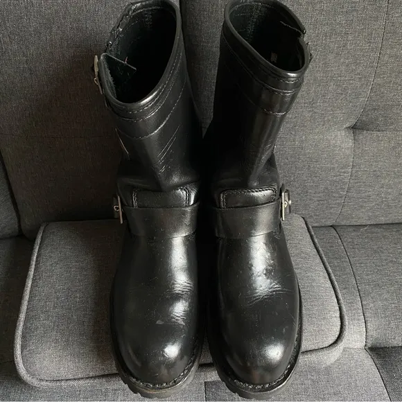RED WING biker motorcycle leather boots