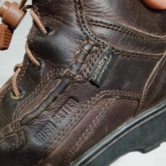 Red Wing Irish Setter Dark Brown Leather Work Boots 9