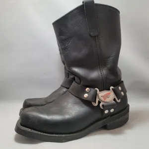 Red Wing Motorcycle Boots Men's 9.5 D Black Leather #969 Biker Soft Toe …