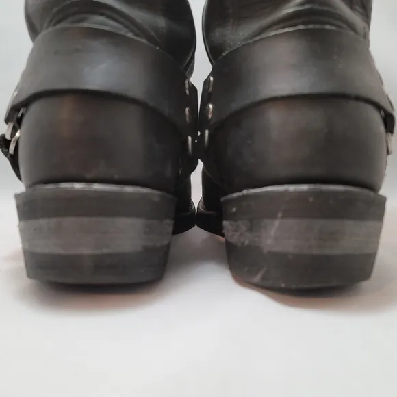 Red Wing Motorcycle Boots Men's 9.5 D Black Leather #969 Biker Soft Toe …