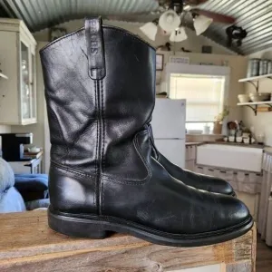 Red Wing Pecos Boots Size 13B US Mens Motorcycle Black USA