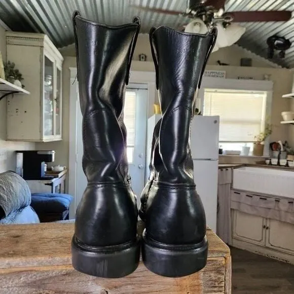 Red Wing Pecos Boots Size 13B US Mens Motorcycle Black USA