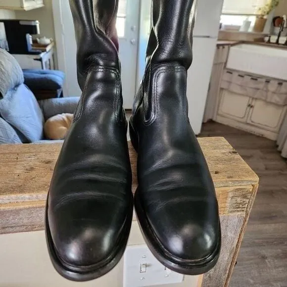 Red Wing Pecos Boots Size 13B US Mens Motorcycle Black USA