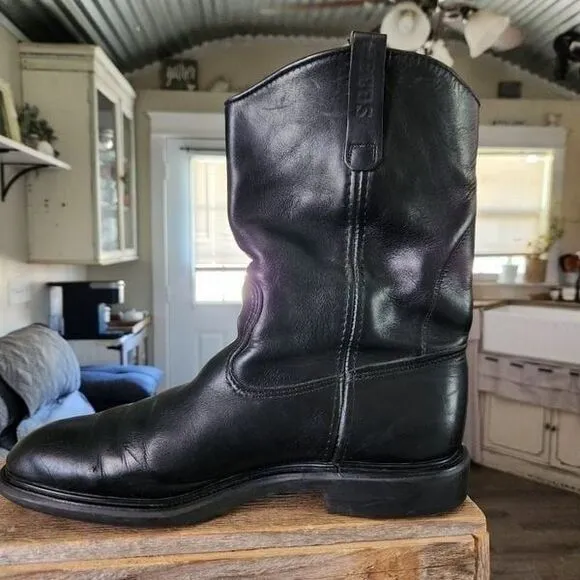 Red Wing Pecos Boots Size 13B US Mens Motorcycle Black USA