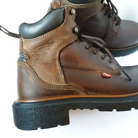 Red Wings Men's Size 6M Brown Leather Oil Resistant Work Shoes