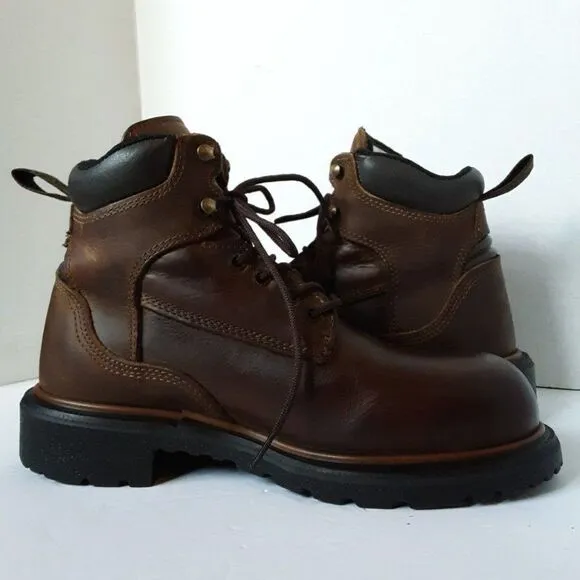 Red Wings Men's Size 6M Brown Leather Oil Resistant Work Shoes