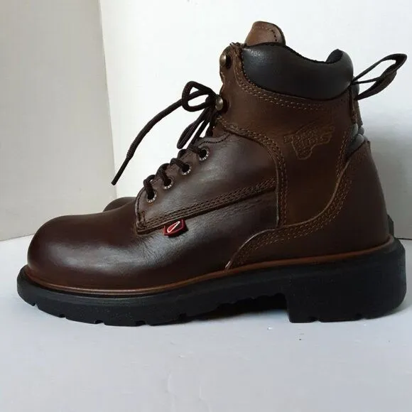 Red Wings Men's Size 6M Brown Leather Oil Resistant Work Shoes