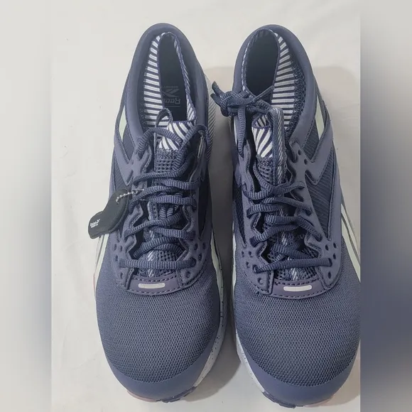Reebok HITT TR Navy White Pink Womens Composite Toe Work Shoes Size 11.5