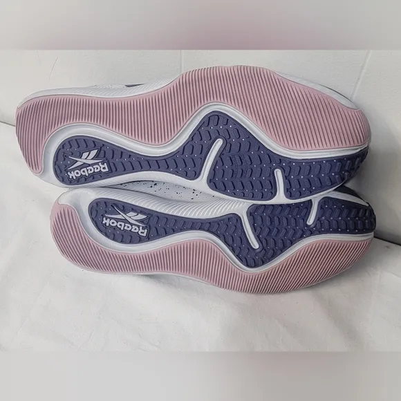 Reebok HITT TR Navy White Pink Womens Composite Toe Work Shoes Size 11.5
