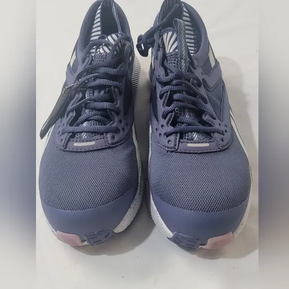 Reebok HITT TR Navy White Pink Womens Composite Toe Work Shoes Size 11.5