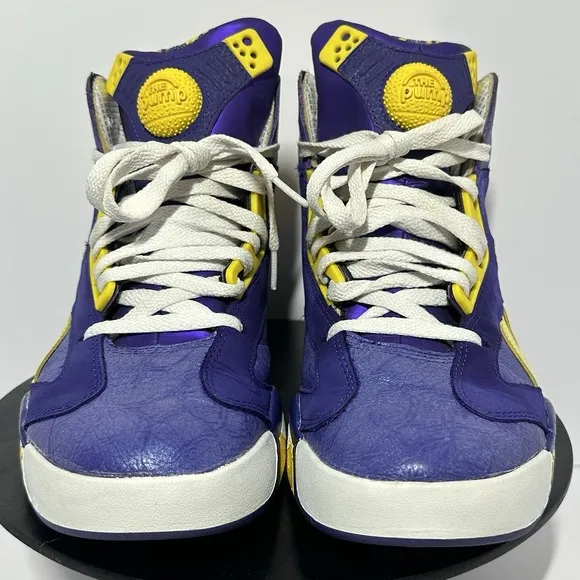 Reebok Shaq Attaq LSU Mens Size 9 M40343 Purple Yellow White Hip Hop Great Cond