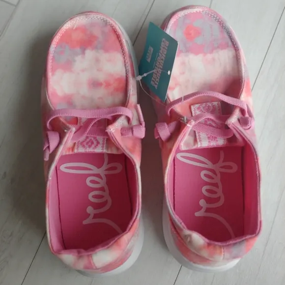 REEF NEW kids Cushion Coast Slip-On Shoes Cotton Candy Cloud