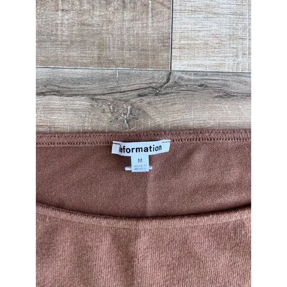 Reformation Mika Knit Top Butterscotch Size M