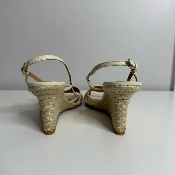 Reformation White Strappy Espadrille wedge sandal heels - New - 7