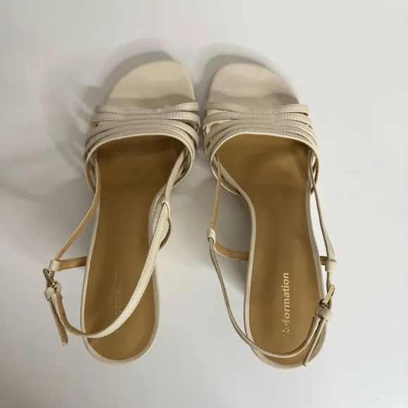 Reformation White Strappy Espadrille wedge sandal heels - New - 7