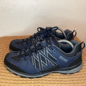Regatta Samaris II‎ Low Men's Sz 10 Waterproof Outdoor Hiking Walking Shoes Blue