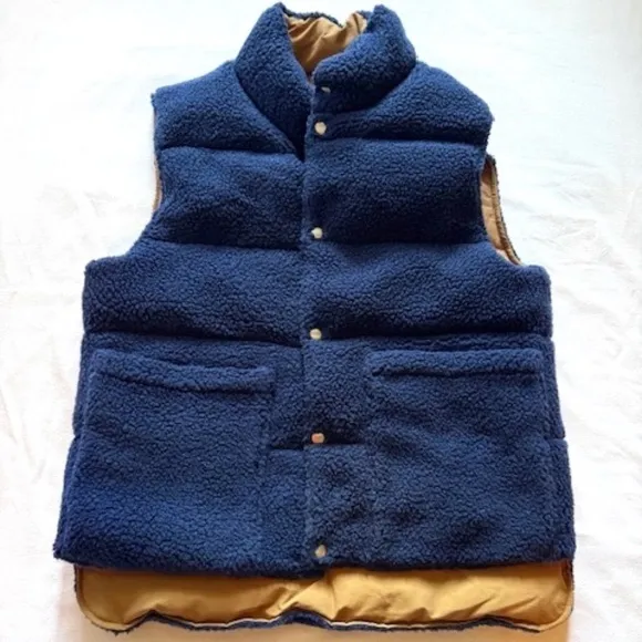RETIRED Gant RUGGER The REVERSER Vest Khaki/Navy NWT Medium​​​​​​​​