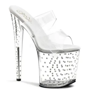 Rhinestone Clear Platform High Heel Shoes