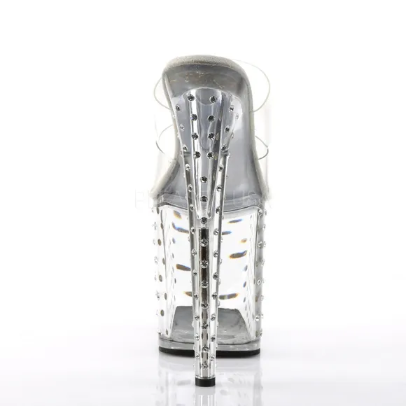 Rhinestone Clear Platform High Heel Shoes