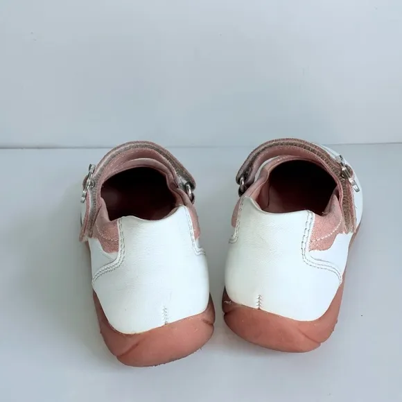 Richter White Light Pink Leather Mary Jane Shoes Size 26 EU / 9 US Toddler Kids