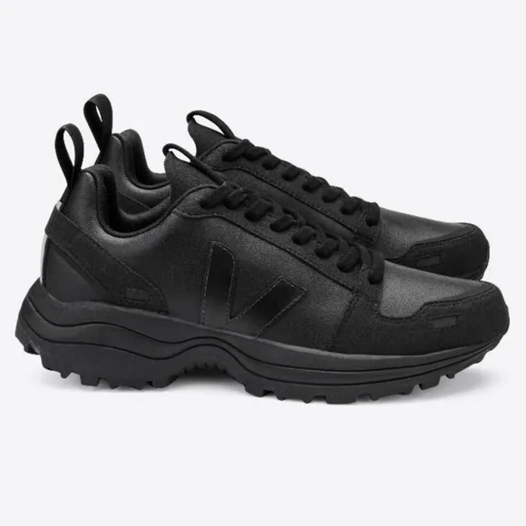 Rick Owens x Veja Hiking Low Top Sneakers Men's 9 / EU 42 Black Leather Shoes