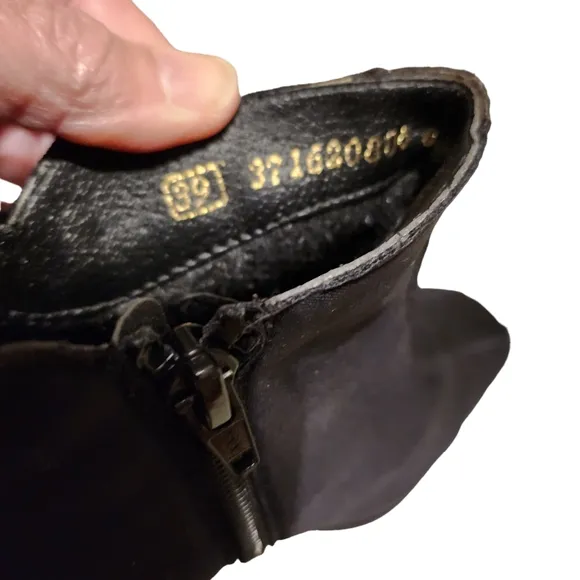 Rieker Women's Kelly Stretch Waterproof Black Zip Up Booties Size 39 (8.5)