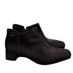 Rieker Women's Kelly Stretch Waterproof Black Zip Up Booties Size 39 (8.5)