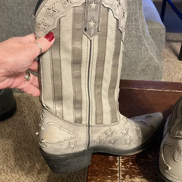 Rockin country men’s western leather boots size 9D