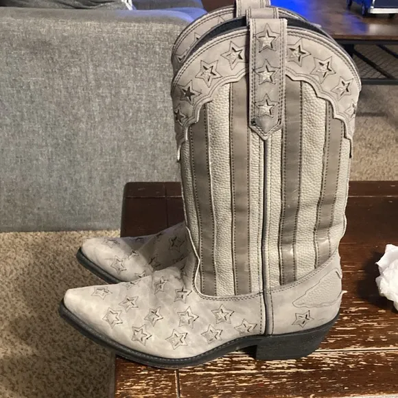 Rockin country men’s western leather boots size 9D