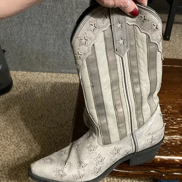 Rockin country men’s western leather boots size 9D