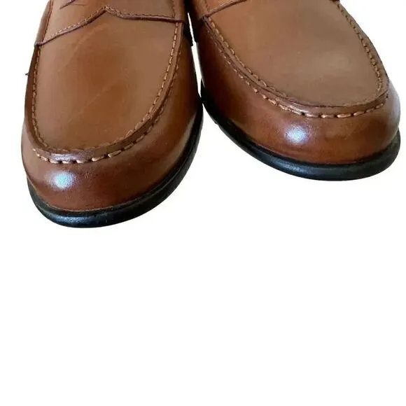 Rockport Men’s Brown Leather Round Toe Penny Loafer Oxford Stylish Shoes SZ 12