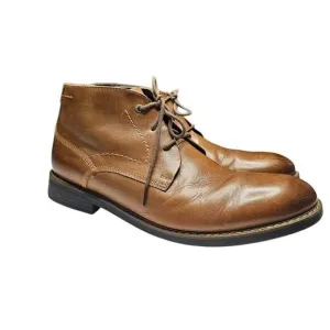 Rockport Mens Trutech Size 9.5 M Brown Leather Ankle Tie Boots