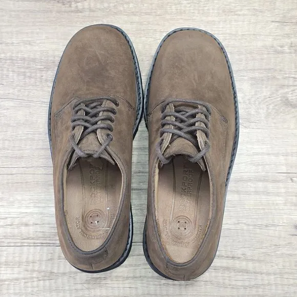 Rockport Northfield Men's Sz 7M Brown Nubuck Waterproof Oxford Shoes (APM21246)