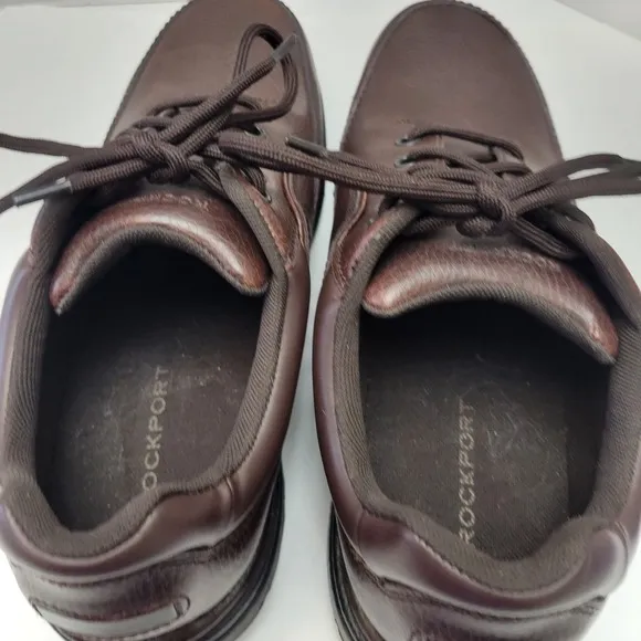 Rockport Shoes Men's Size 8.5W Ridgefield Eureka Walking Brown Leather Lace Up