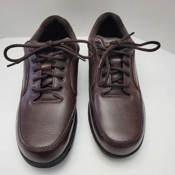 Rockport Shoes Men's Size 8.5W Ridgefield Eureka Walking Brown Leather Lace Up