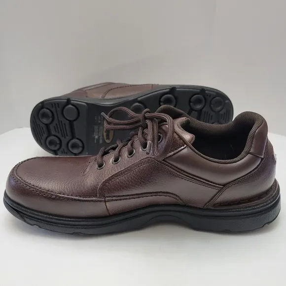 Rockport Shoes Men's Size 8.5W Ridgefield Eureka Walking Brown Leather Lace Up