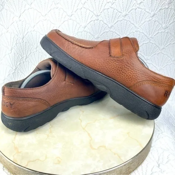 ROCKY Men’s Monk Strap Split Toe Vintage Brown Leather Shoes (size 11)