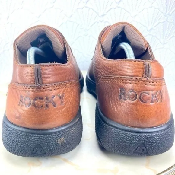 ROCKY Men’s Monk Strap Split Toe Vintage Brown Leather Shoes (size 11)