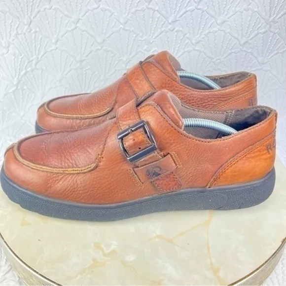 ROCKY Men’s Monk Strap Split Toe Vintage Brown Leather Shoes (size 11)
