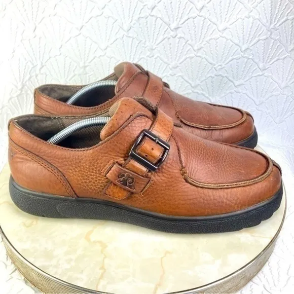 ROCKY Men’s Monk Strap Split Toe Vintage Brown Leather Shoes (size 11)